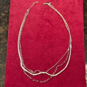 Coach Elegant Silver Layered Necklace